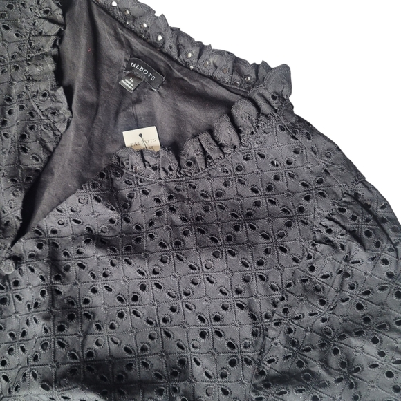 Talbots Eyelet Fit & Flare Dress NWT Size 16 - Picture 3 of 8